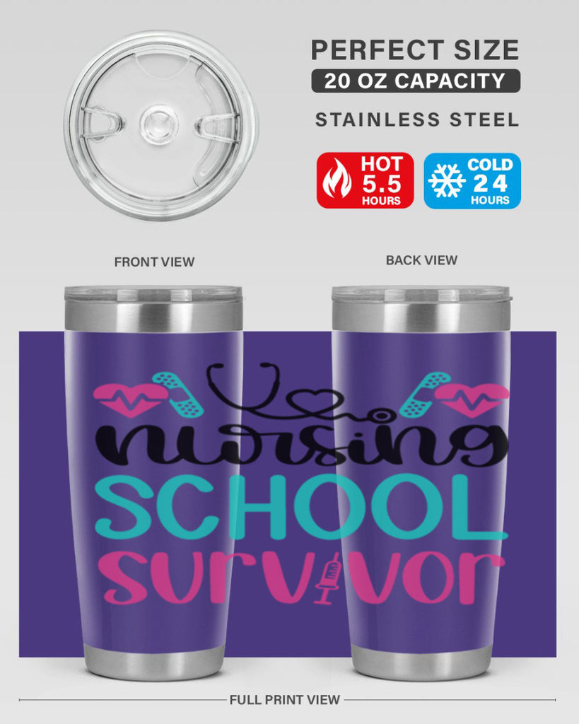 Nursing School Survivor Style Style 63#- nurse- tumbler