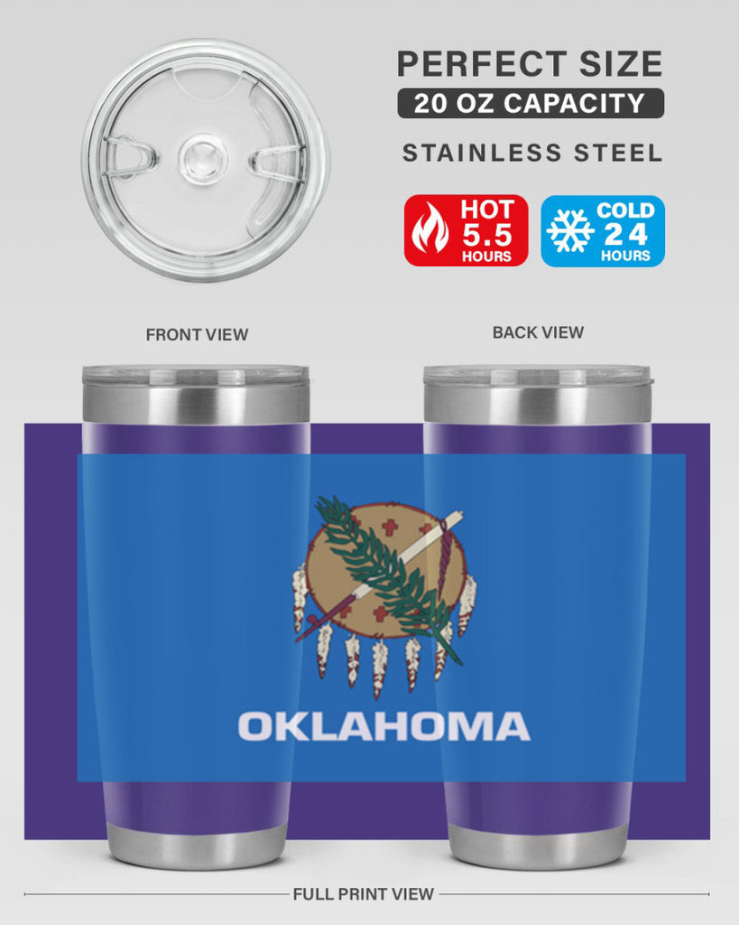 Oklahoma 16#- Us Flags- Tumbler