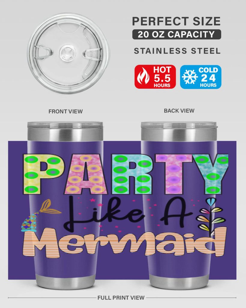 Party Like A Mermaid 538#- mermaid- Tumbler