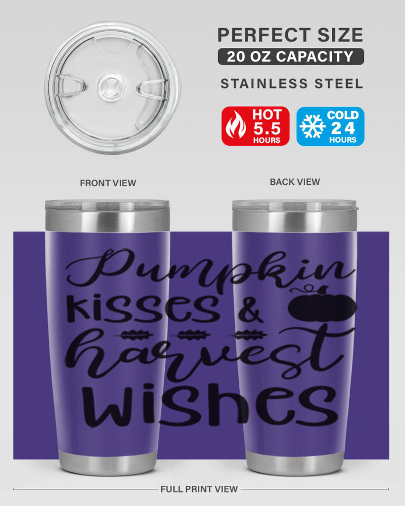 Pumpkin Kisses Harvest Wishes 525#- fall- Tumbler