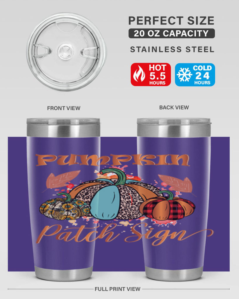Pumpkin Patch Sign 530#- fall- Tumbler