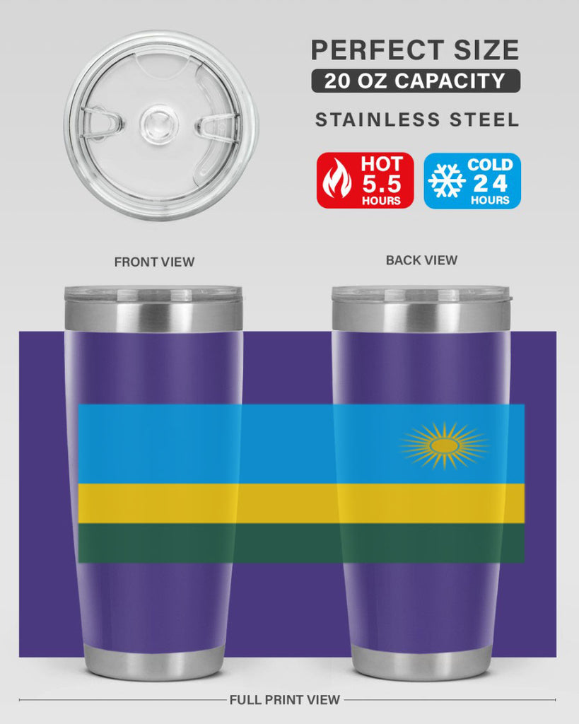 Rwanda 53#- world flags- Tumbler