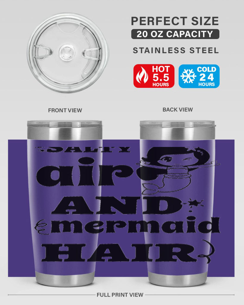 Salty air and mermaid hair 567#- mermaid- Tumbler