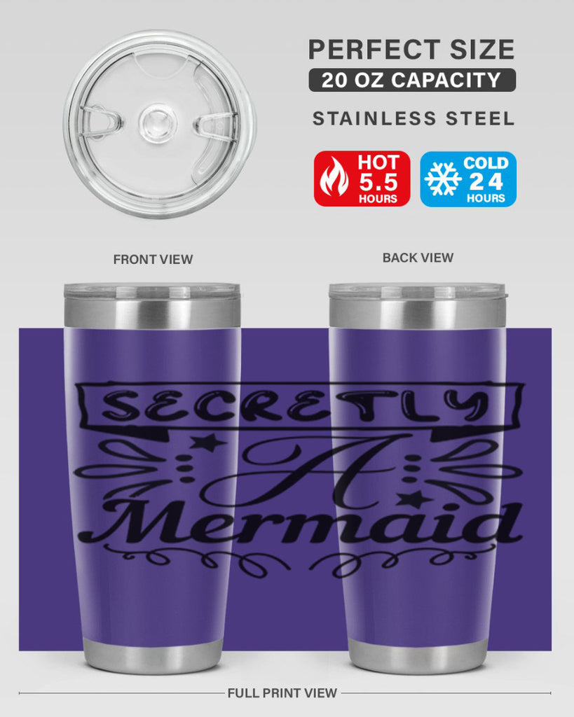 Secretly a mermaid 579#- mermaid- Tumbler