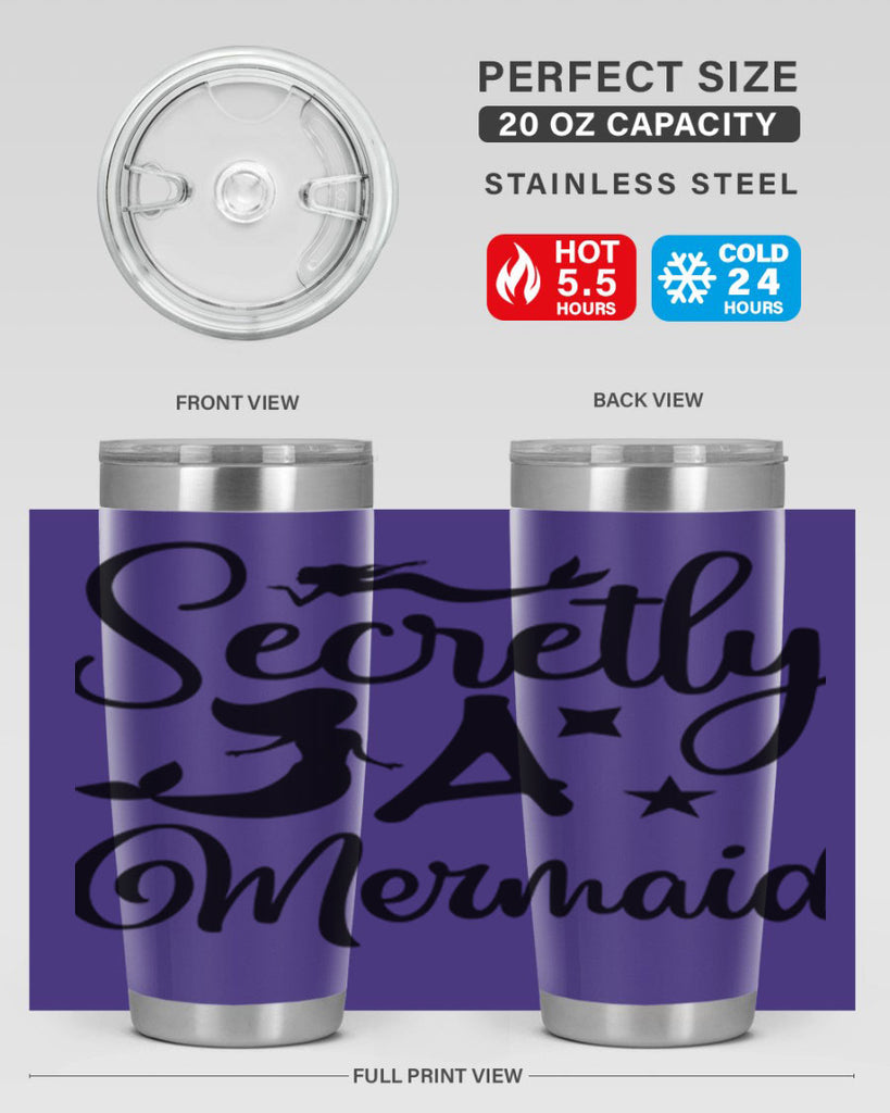 Secretly a mermaid 580#- mermaid- Tumbler