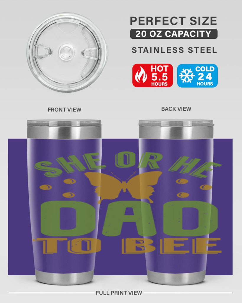 She or He Dad to bee Style 172#- baby- tumbler