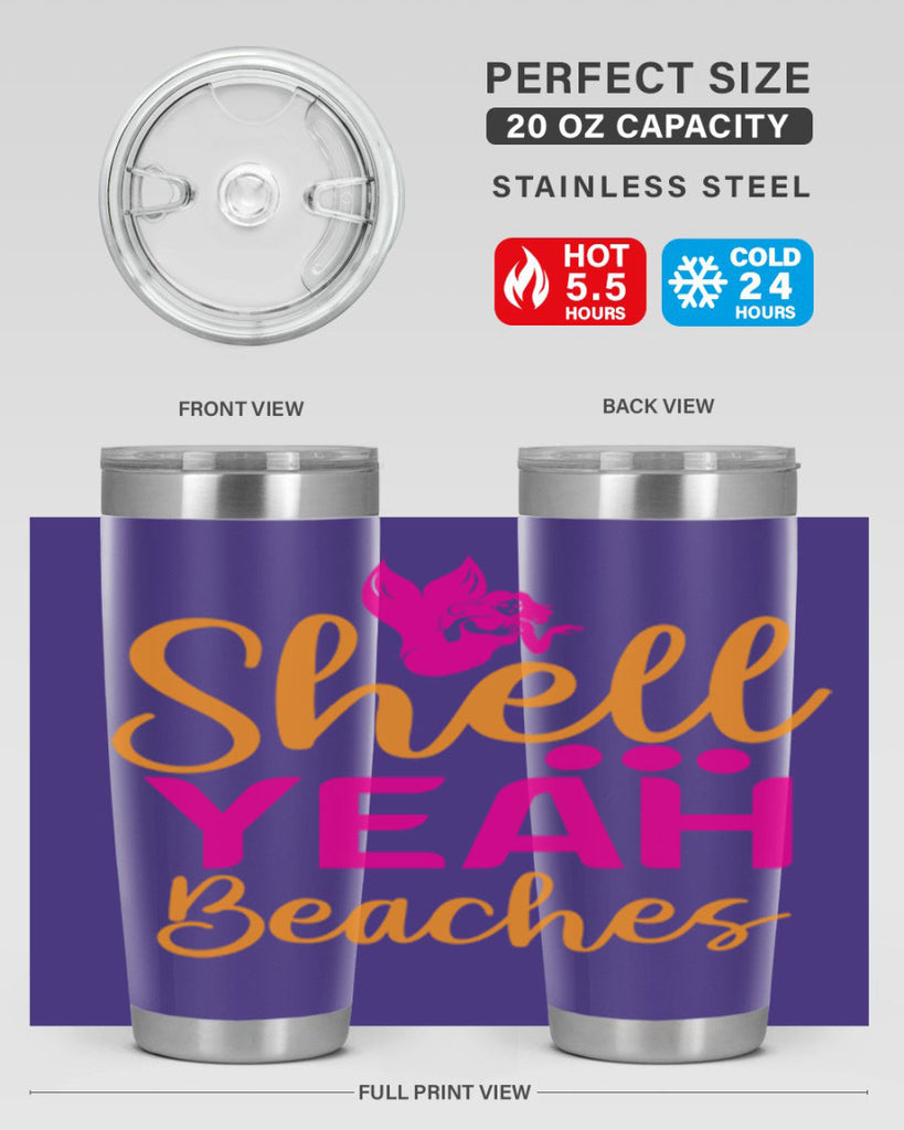 Shell Yeah Beaches 586#- mermaid- Tumbler