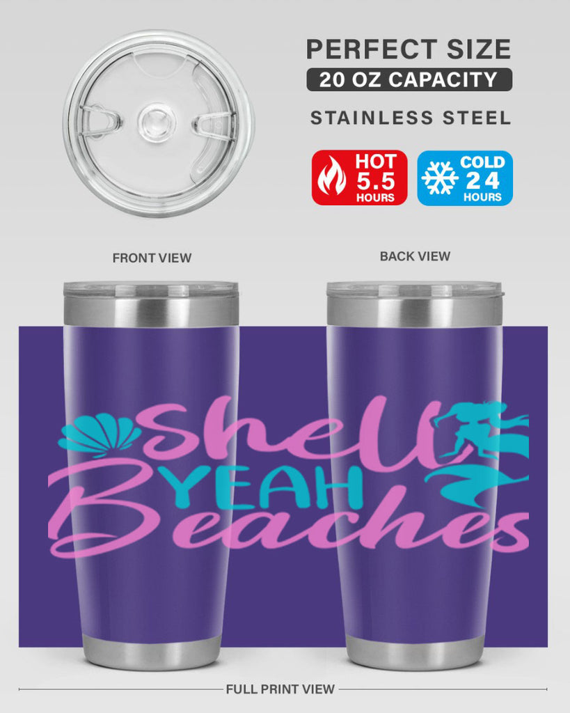 Shell Yeah Beaches 590#- mermaid- Tumbler