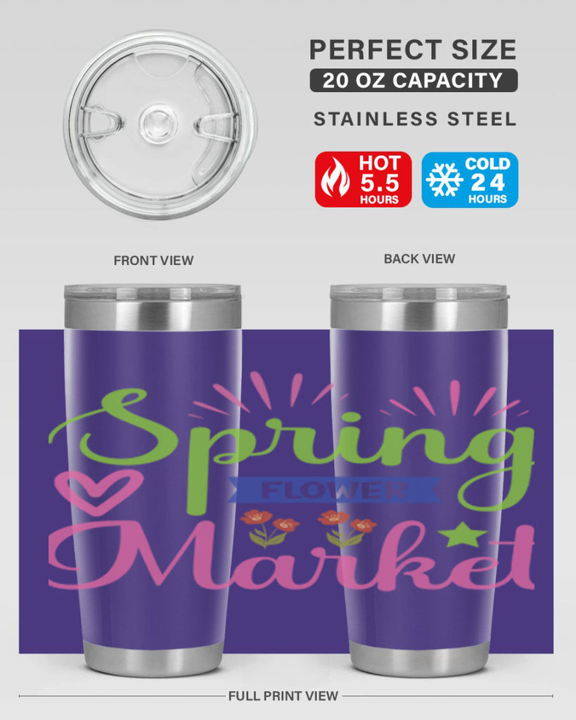 Spring Flower Market  487#- spring- Tumbler