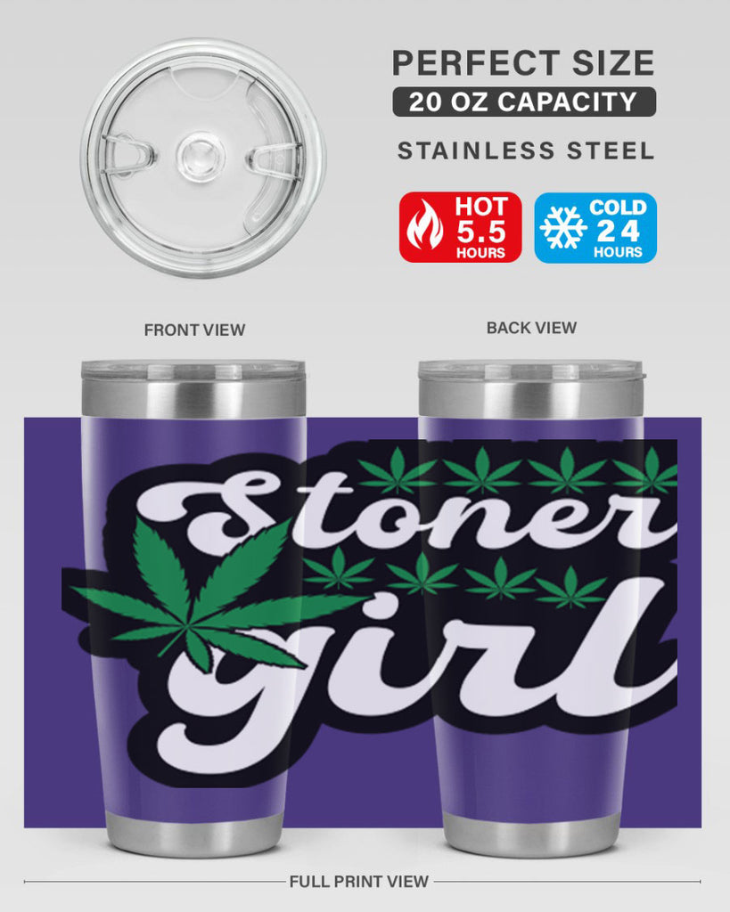 Stoner girl 263#- marijuana- Tumbler