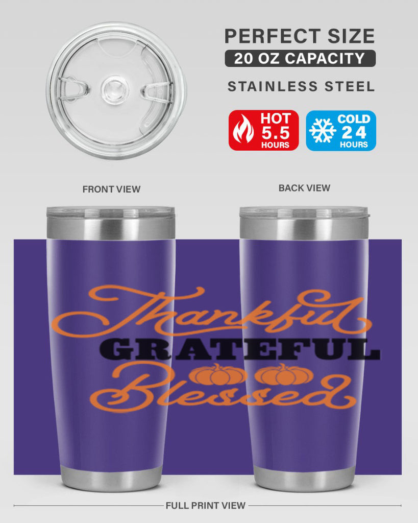 Thankful Grateful Blessed 604#- fall- Tumbler