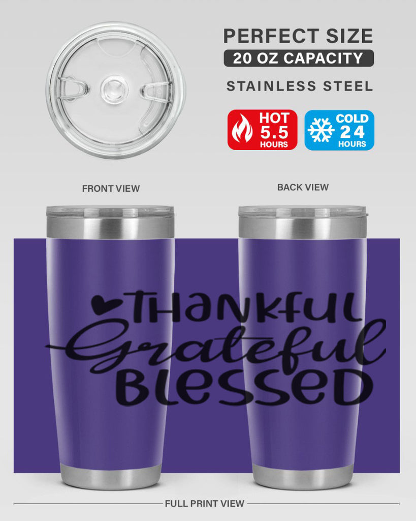 Thankful Grateful Blessed 605#- fall- Tumbler