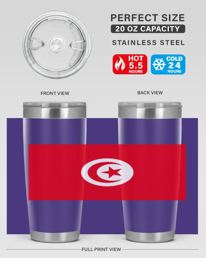 Tunisia 18#- world flags- Tumbler