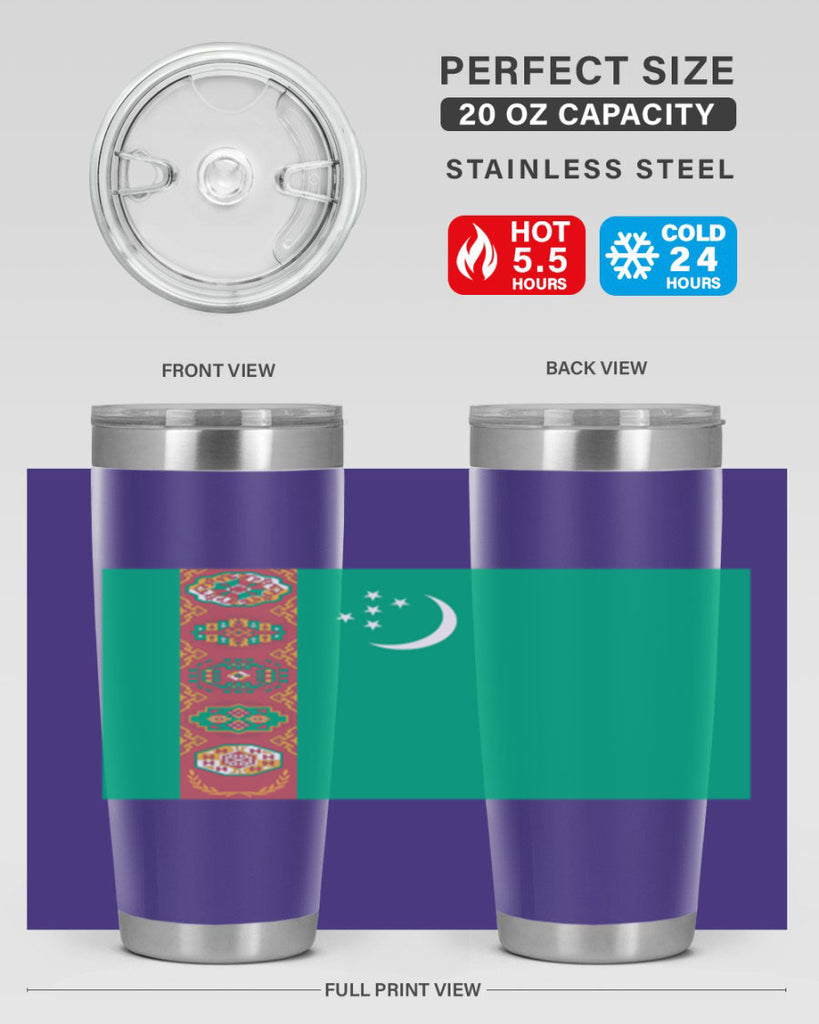 Turkmenistan 16#- world flags- Tumbler