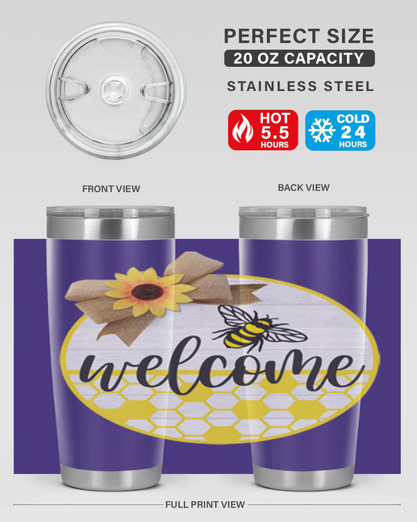 Welcome Bee and hive Mockup566#- spring- Tumbler