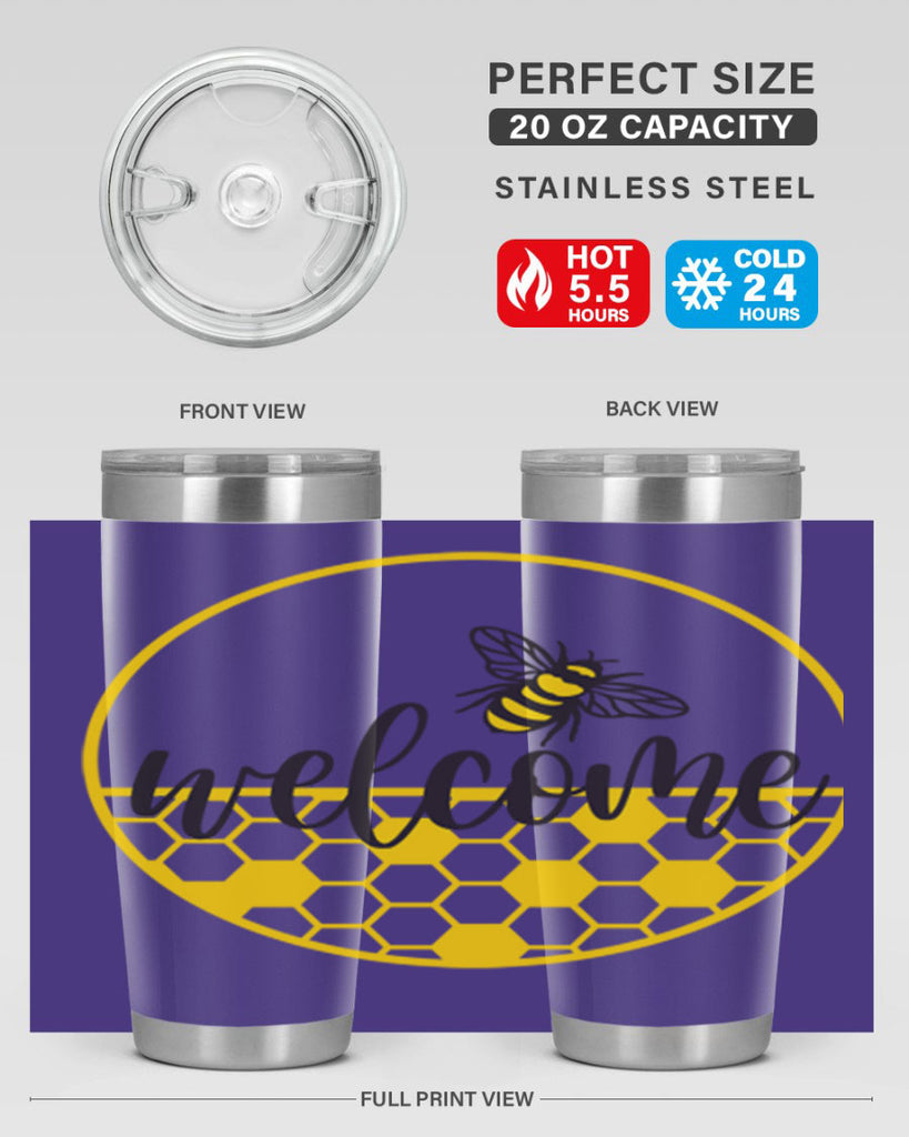 Welcome Bee and hive567#- spring- Tumbler