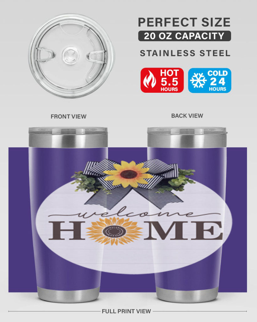 Welcome Home sunflower Mockup572#- spring- Tumbler