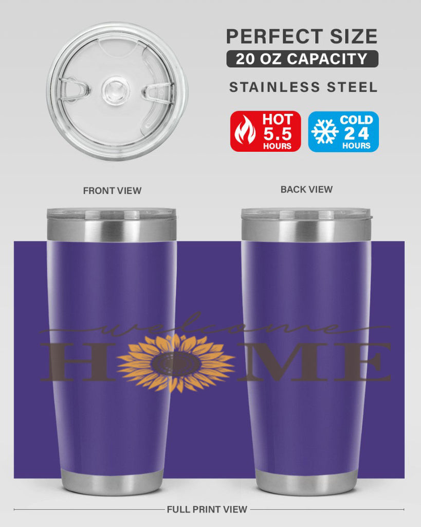 Welcome Home sunflower573#- spring- Tumbler