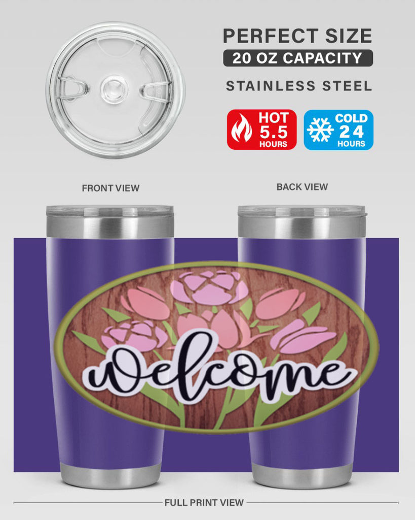 Welcome flowers bouquet Mockup570#- spring- Tumbler