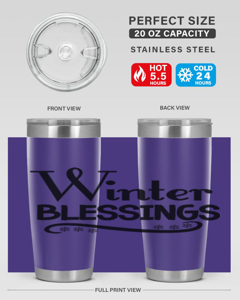 Winter Blessings 493#- winter- Tumbler