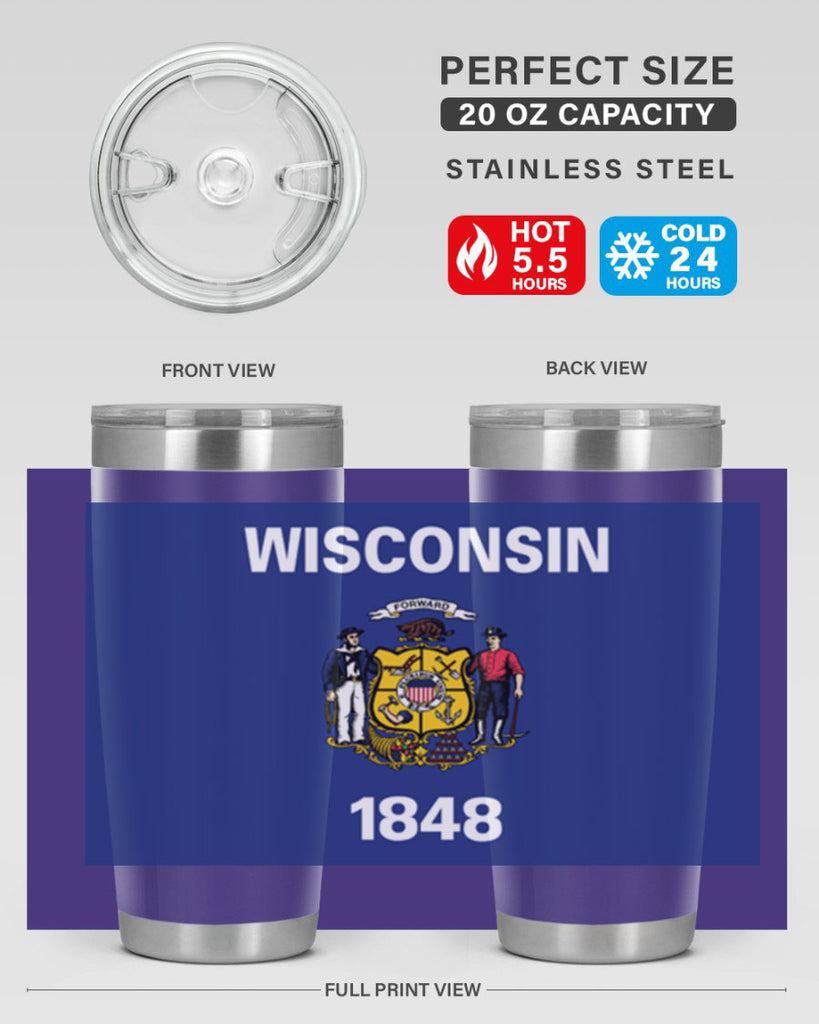 Wisconsin 2#- stateflags- Tumbler