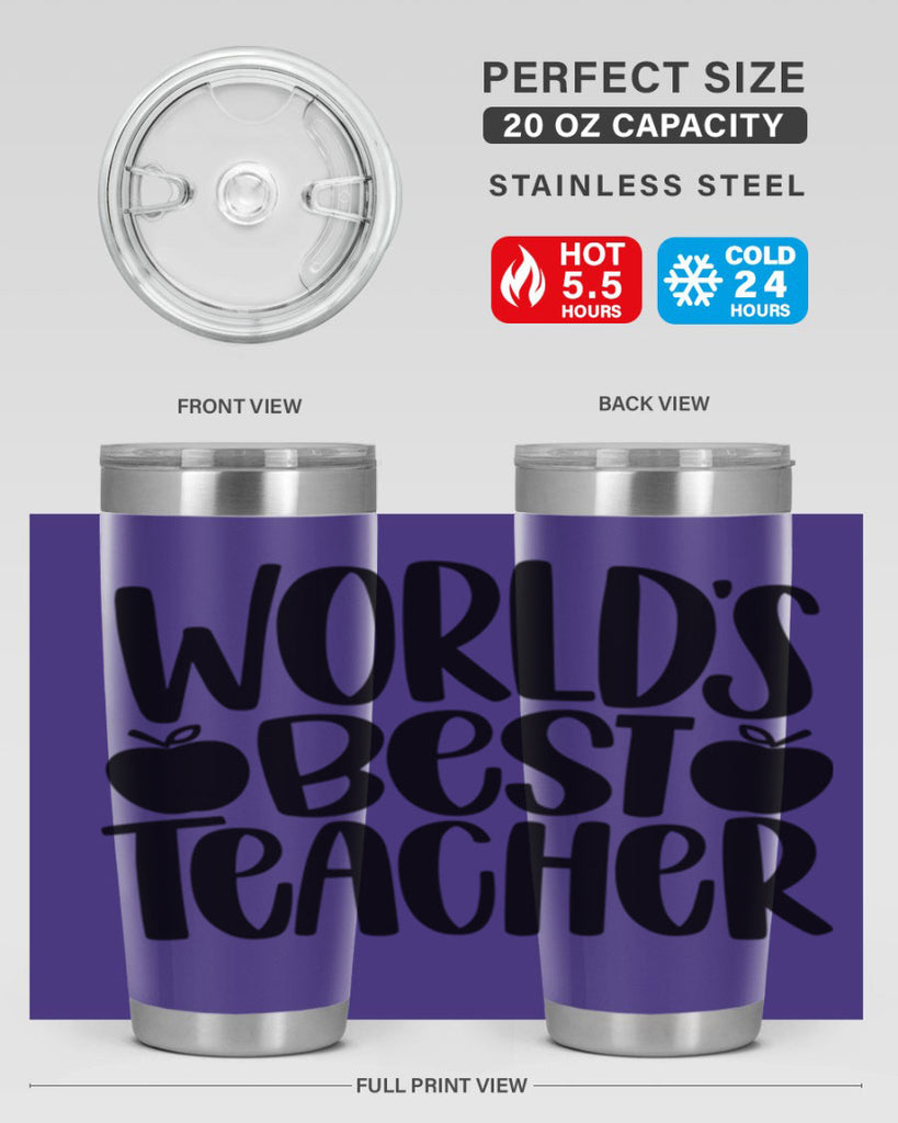 Worlds Best Teacher Style 28#- teacher- tumbler