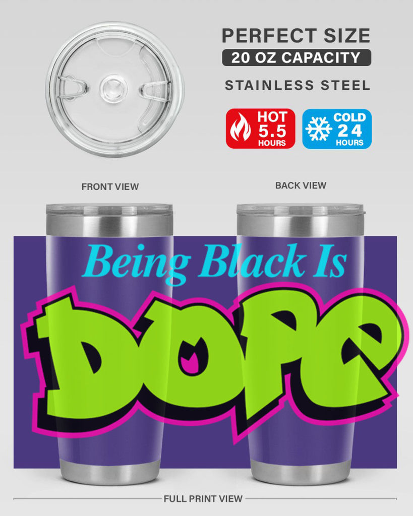 being black is dope 261#- black words phrases- Cotton Tank