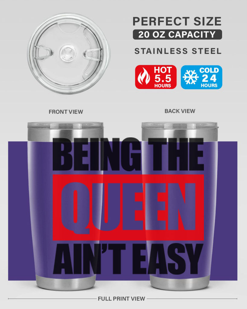 being the queen aint easy 255#- black words phrases- Cotton Tank