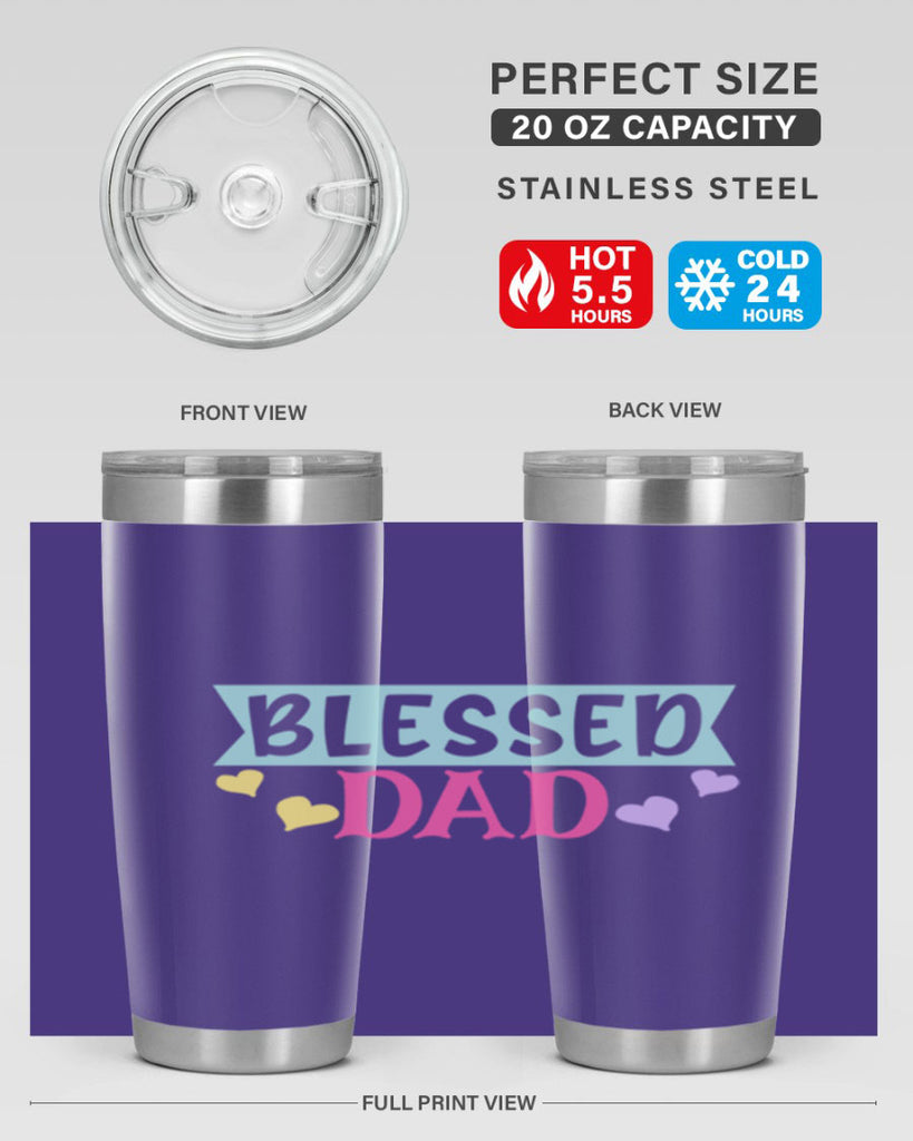 blessed dad 37#- dad- Tumbler