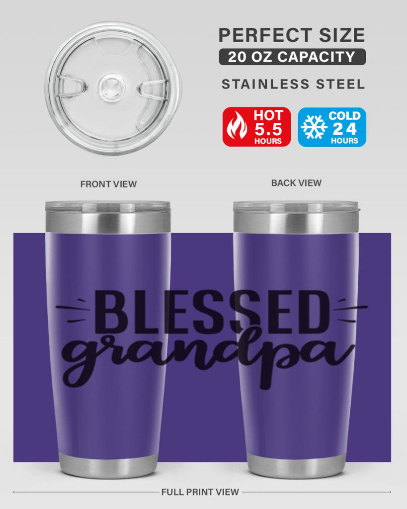 blessed grandpa 74#- grandpa - papa- Tumbler