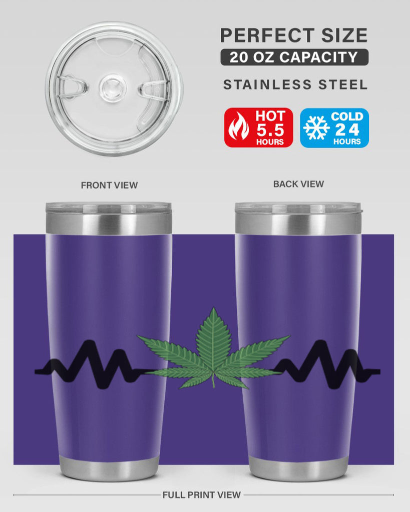 cannabis heartbeat 46#- marijuana- Tumbler