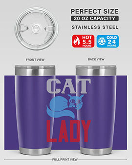 cat lady Style 31#- cat- Tumbler