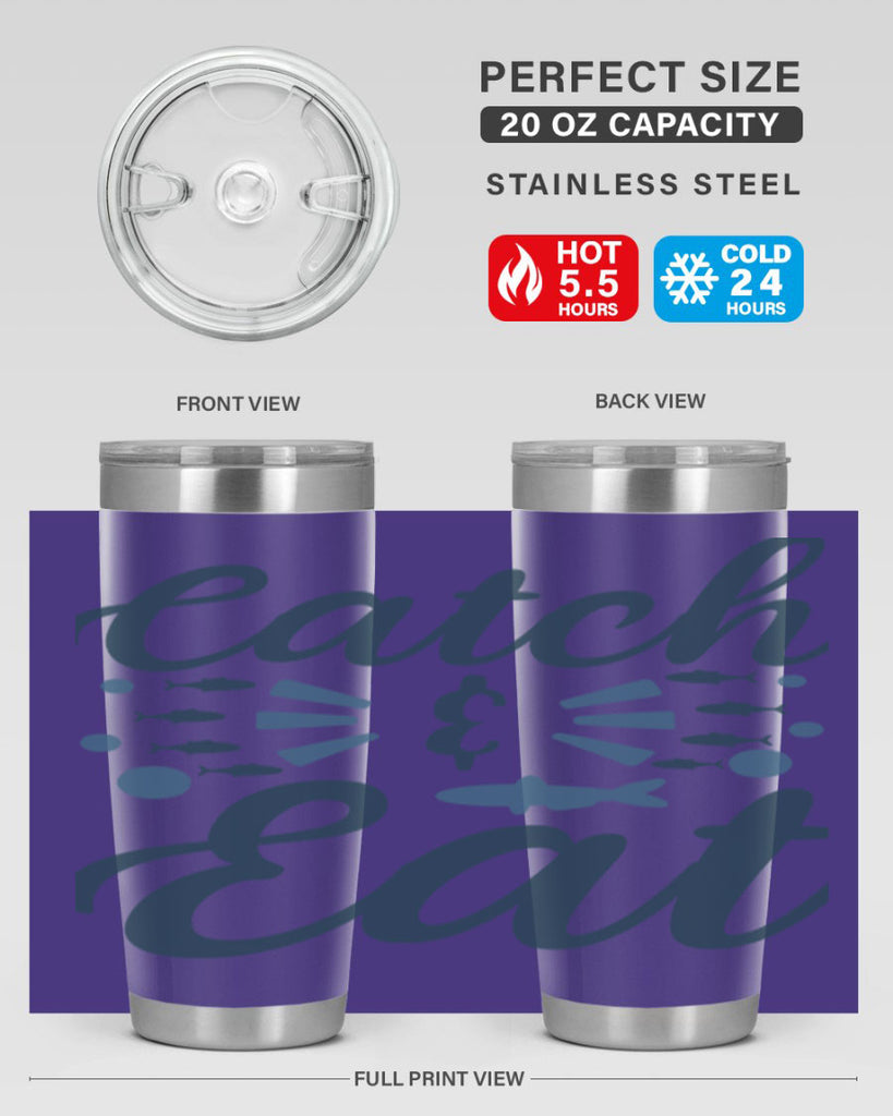 catch eat 173#- fishing- Tumbler