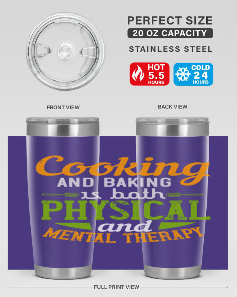 cooking and baking is both physical and mental therapy 1#- cooking- Tumbler