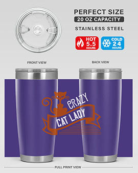 crazy cat lady Style 43#- cat- Tumbler