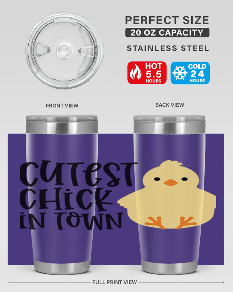 cutest chick in town 61#- easter- Tumbler