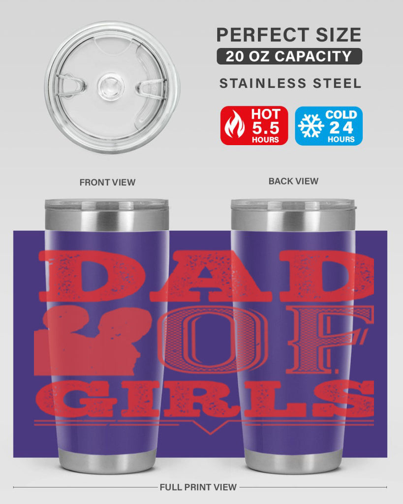 dad of girls 269#- fathers day- Tumbler