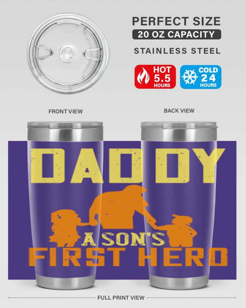 daddy a sons first hero 249#- fathers day- Tumbler