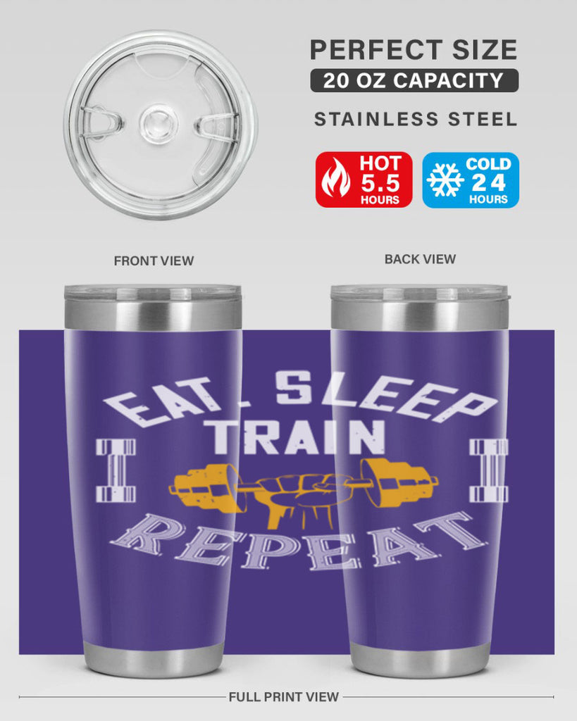 eat sleep train rapid 56#- gym- Tumbler