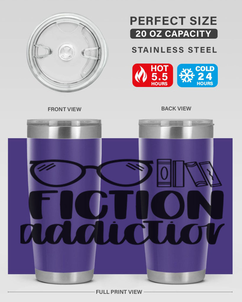 fiction addiction 40#- reading- Tumbler