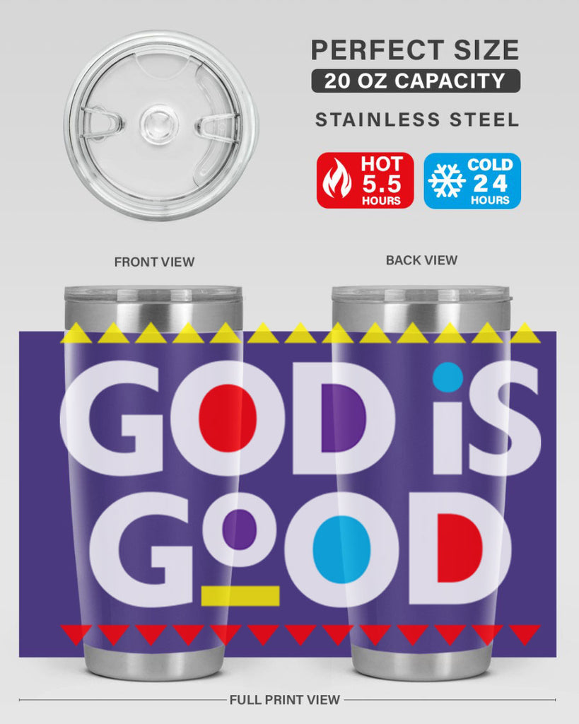 god is good 143#- black words phrases- Cotton Tank