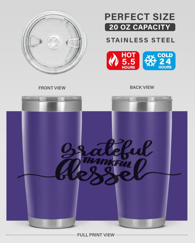 grateful thankful blessed 56#- thanksgiving- Tumbler