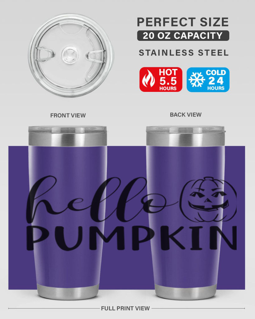hello pumpkin 287#- fall- Tumbler