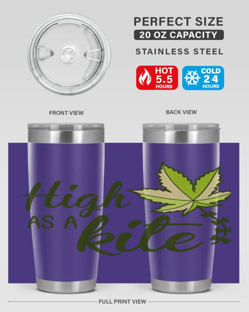 high as a kite 112#- marijuana- Tumbler