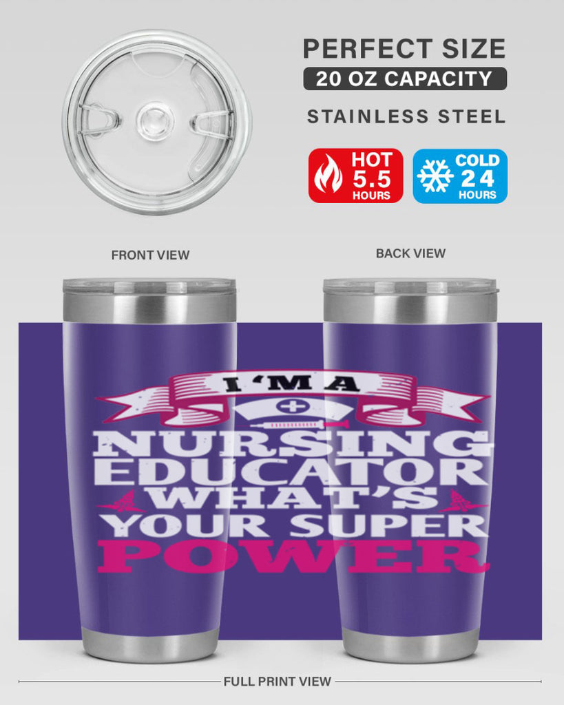im a nursing educator Style 306#- nurse- tumbler