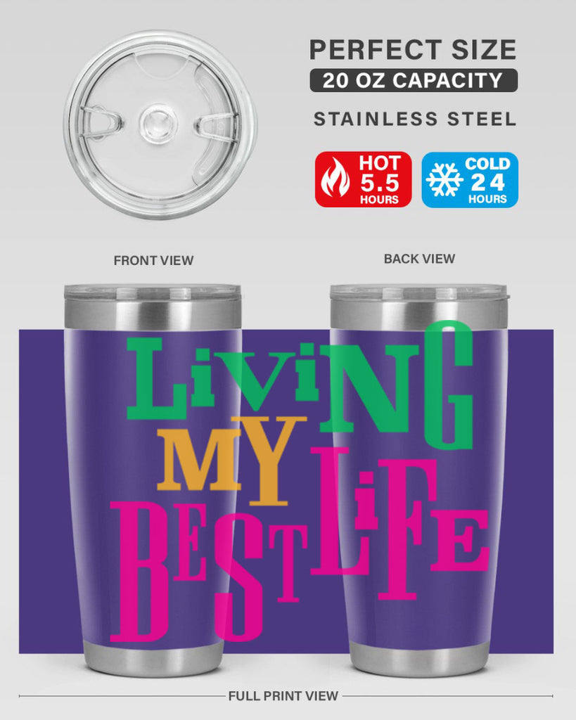 living my best life 96#- black words phrases- Cotton Tank