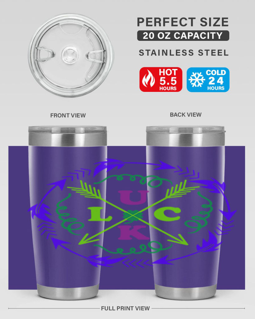 luck 17#- mardi gras- Tumbler