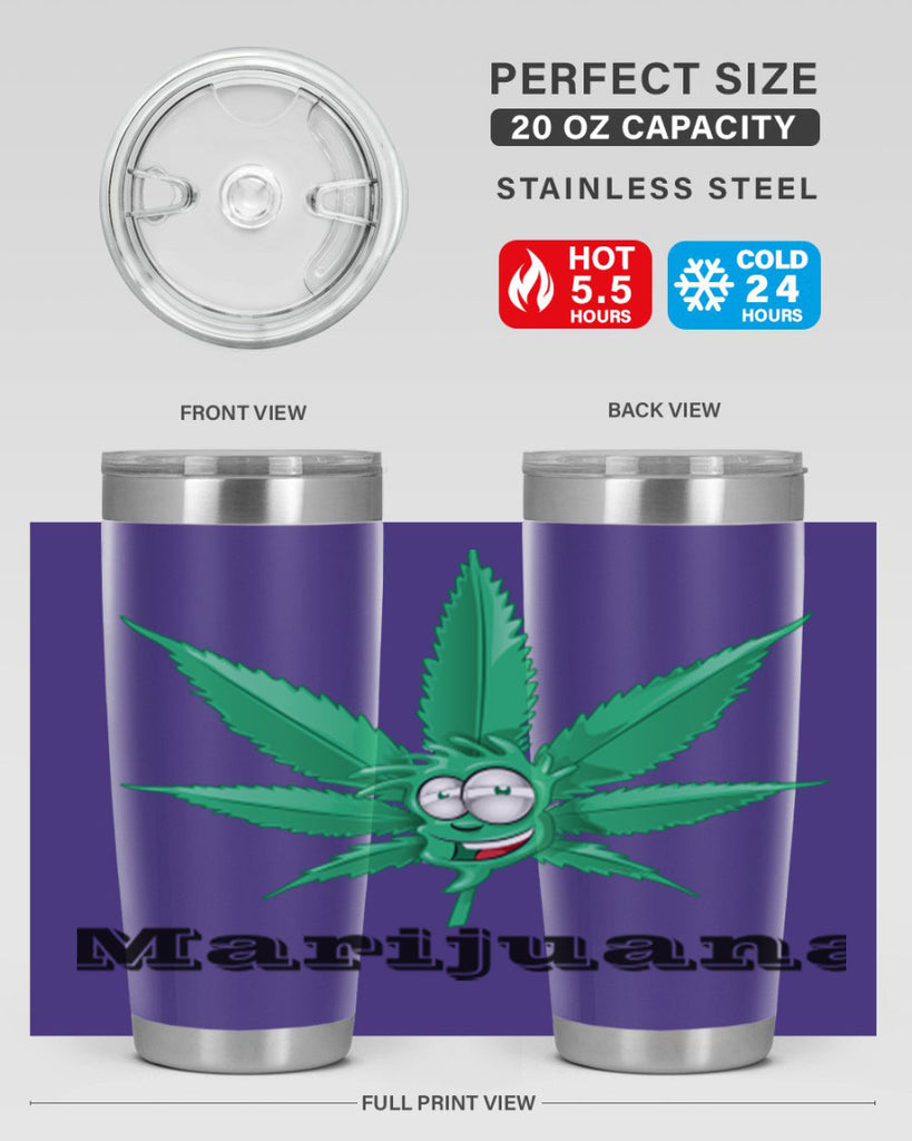 marijuana happy face 199#- marijuana- Tumbler