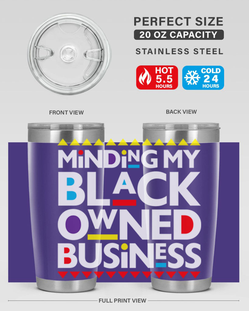 minding my black ownedbusiness 68#- black words phrases- Cotton Tank