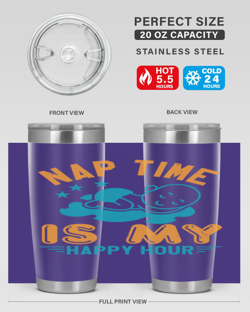 nap time is my happy hour Style 27#- baby shower- tumbler